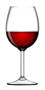 Un bicchiere di vino rosso 2 cl